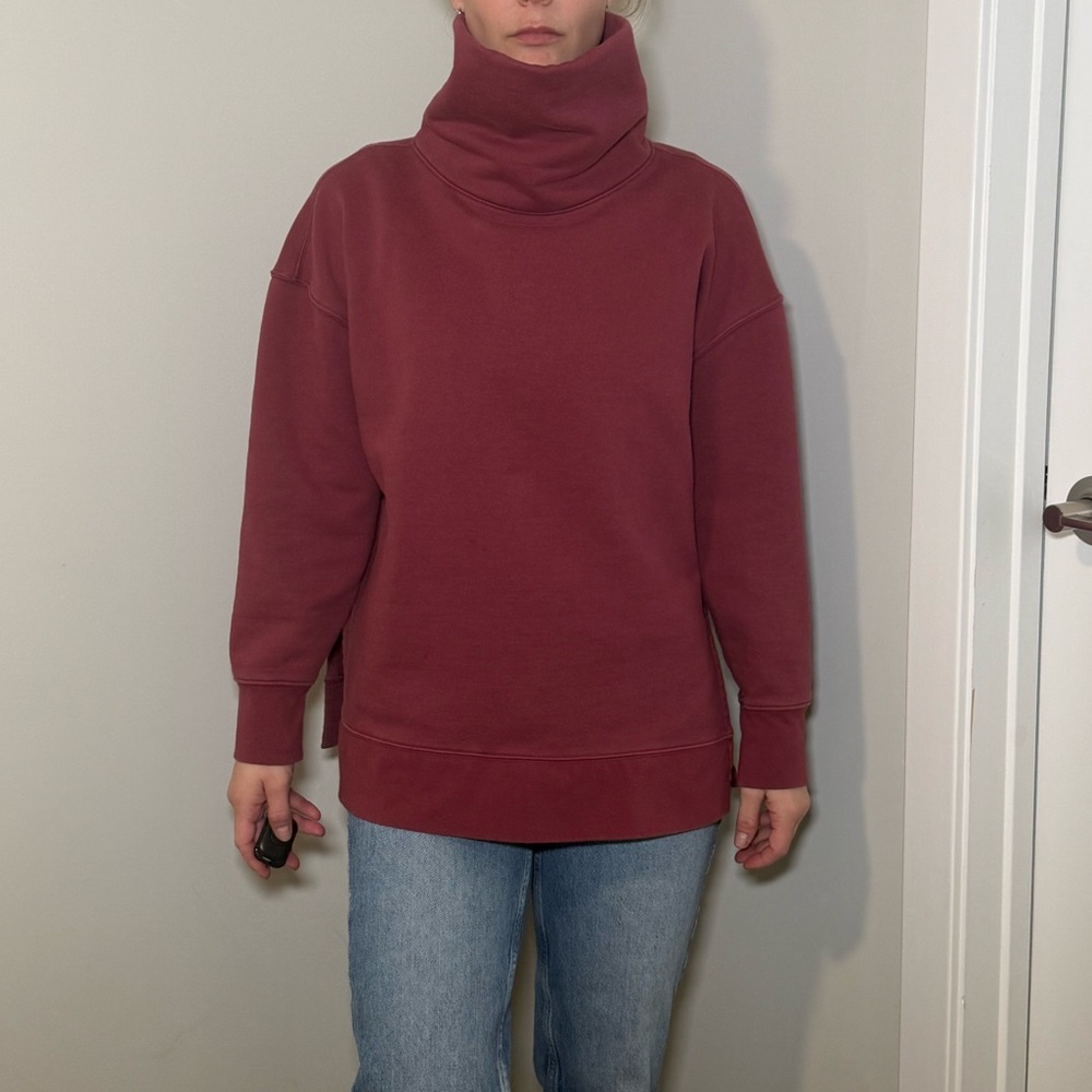 Athleta Burgundy Cowl Neck Sweater